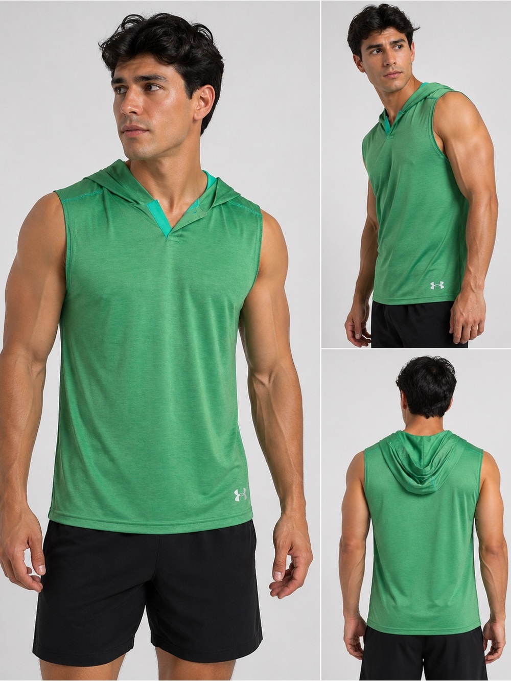 NWT Under Armour Mens Loose Heat Gear Velocity Sleeveless Hoodie Size Small